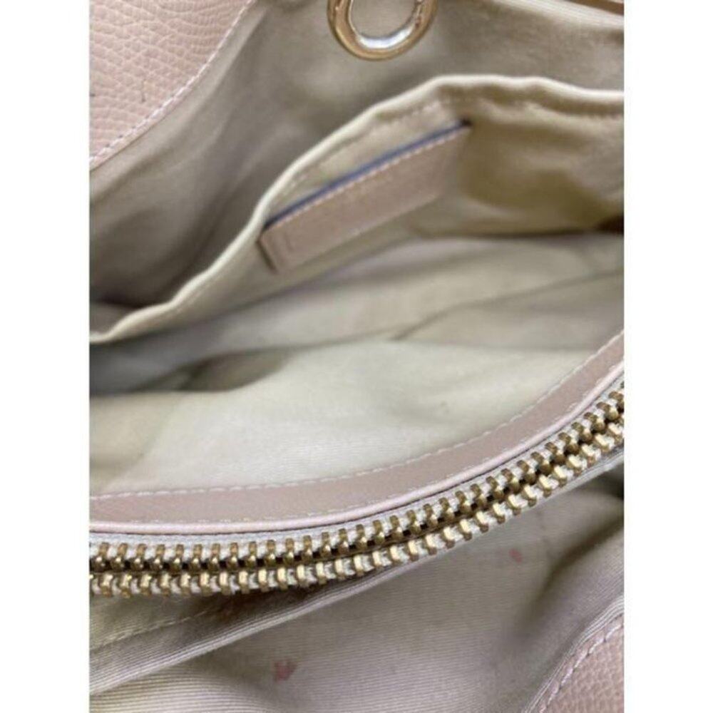 coach medium w adjustable strap tan leather cross - Picture 9 of 12